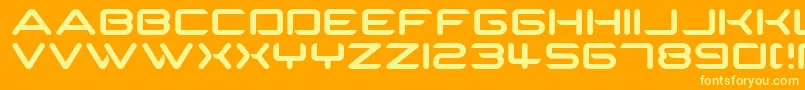 Spartakus Font – Yellow Fonts on Orange Background