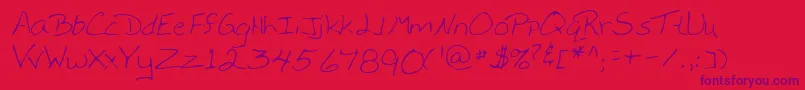 Lehn200 Font – Purple Fonts on Red Background