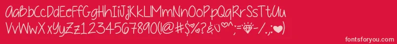 Daddysgirl Font – Pink Fonts on Red Background