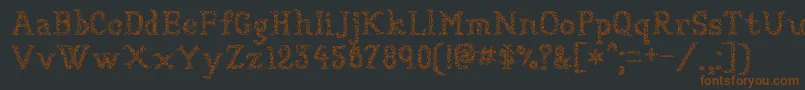 Sundried Font – Brown Fonts on Black Background
