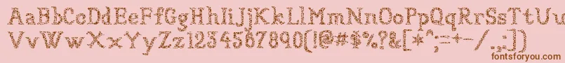 Sundried Font – Brown Fonts on Pink Background