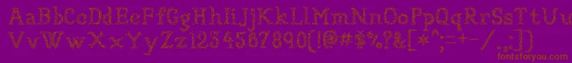 Sundried Font – Brown Fonts on Purple Background