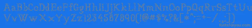 Sundried Font – Gray Fonts on Blue Background