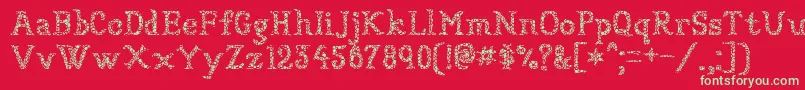 Czcionka Sundried – zielone czcionki na czerwonym tle