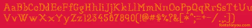 Шрифт Sundried – оранжевые шрифты на красном фоне