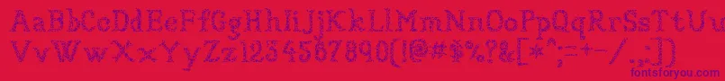 Шрифт Sundried – фиолетовые шрифты на красном фоне