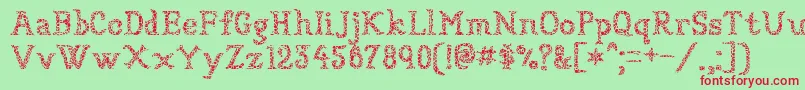 Sundried Font – Red Fonts on Green Background