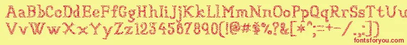 Sundried Font – Red Fonts on Yellow Background