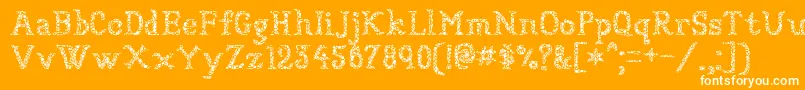 Sundried Font – White Fonts on Orange Background