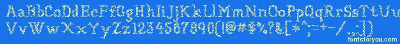 Sundried Font – Yellow Fonts on Blue Background