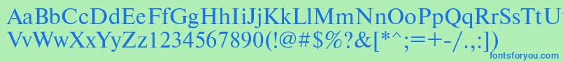Newtonisoctt Font – Blue Fonts on Green Background