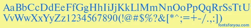 Newtonisoctt Font – Blue Fonts on Yellow Background