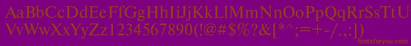 Newtonisoctt Font – Brown Fonts on Purple Background