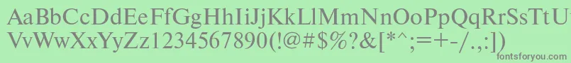 Newtonisoctt Font – Gray Fonts on Green Background