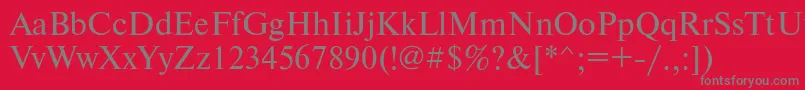 Newtonisoctt Font – Gray Fonts on Red Background