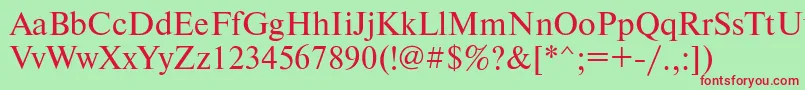 Newtonisoctt Font – Red Fonts on Green Background