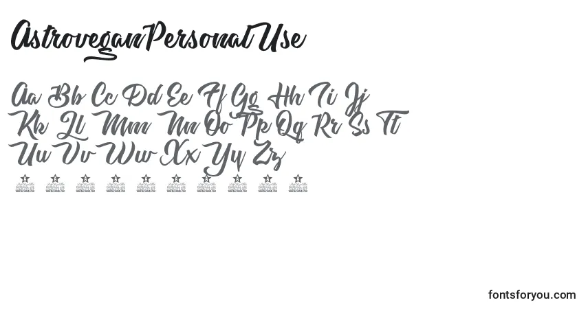 AstroveganPersonalUse Font – alphabet, numbers, special characters