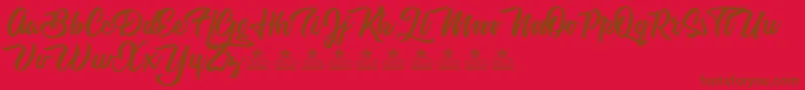 fuente AstroveganPersonalUse – Fuentes Marrones Sobre Fondo Rojo