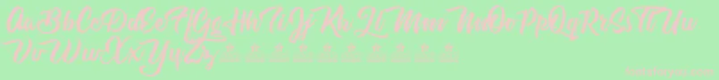 AstroveganPersonalUse Font – Pink Fonts on Green Background