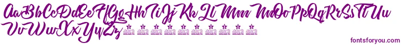 AstroveganPersonalUse Font – Purple Fonts on White Background