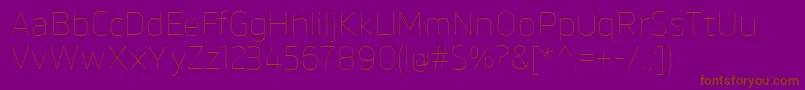 BrokmanThin Font – Brown Fonts on Purple Background