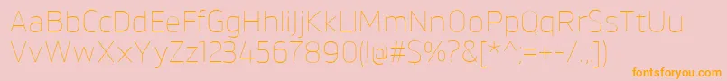 BrokmanThin Font – Orange Fonts on Pink Background