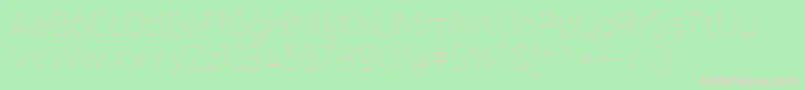 BrokmanThin-Schriftart – Rosa Schriften auf grünem Hintergrund