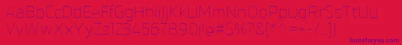 Шрифт BrokmanThin – фиолетовые шрифты на красном фоне