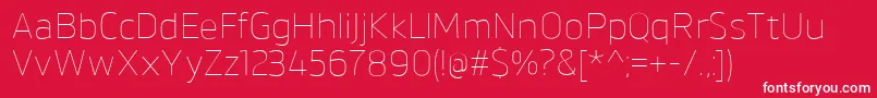 BrokmanThin Font – White Fonts on Red Background