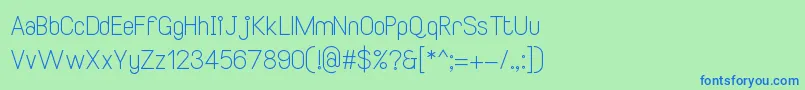 SmileySansRegular2 Font – Blue Fonts on Green Background