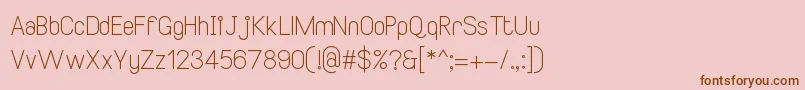 SmileySansRegular2 Font – Brown Fonts on Pink Background