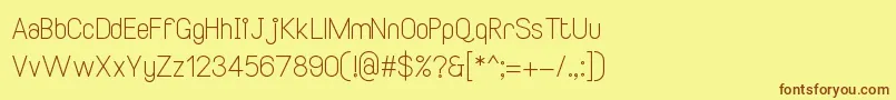 SmileySansRegular2 Font – Brown Fonts on Yellow Background