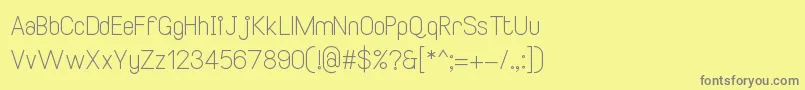 SmileySansRegular2 Font – Gray Fonts on Yellow Background