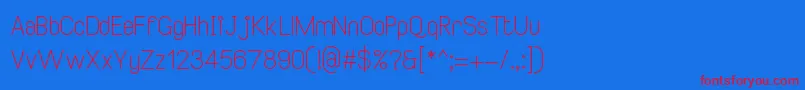 SmileySansRegular2 Font – Red Fonts on Blue Background