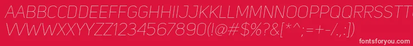 fuente UniSansThinItalic – Fuentes Rosadas Sobre Fondo Rojo