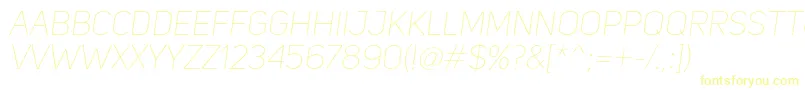 Подробнее о шрифте UniSansThinItalic Шрифт UniSansThinItalic – жёлтые шрифты