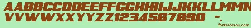 SuperRetroM54РљСѓСЂСЃРёРІ Font – Brown Fonts on Green Background