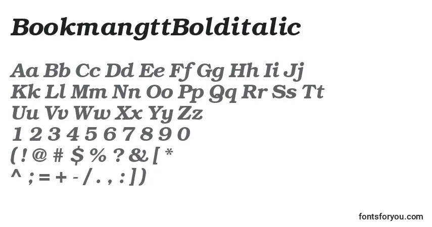 Шрифт BookmangttBolditalic – алфавит, цифры, специальные символы
