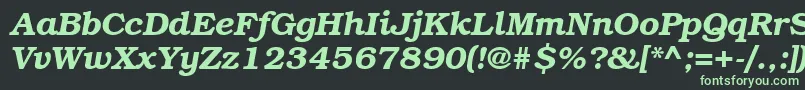 BookmangttBolditalic Font – Green Fonts on Black Background