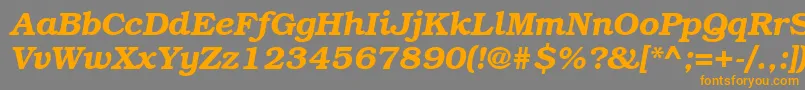 BookmangttBolditalic Font – Orange Fonts on Gray Background