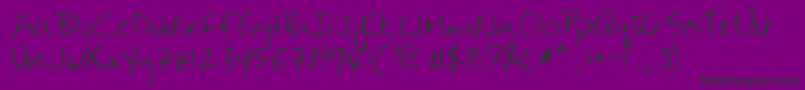 Lehn125-Schriftart – Schwarze Schriften auf violettem Hintergrund