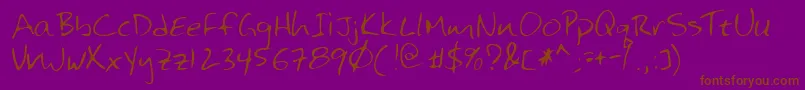 Lehn125-Schriftart – Braune Schriften auf violettem Hintergrund