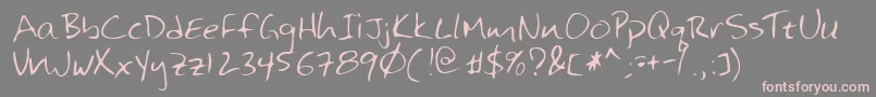 フォントLehn125 – 灰色の背景にピンクのフォント