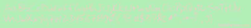 Lehn125 Font – Pink Fonts on Green Background