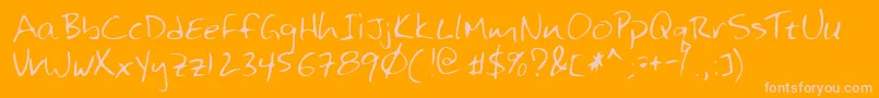 Lehn125 Font – Pink Fonts on Orange Background