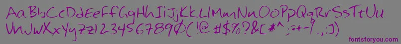 Lehn125 Font – Purple Fonts on Gray Background