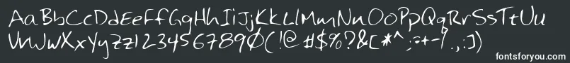 Lehn125 Font – White Fonts on Black Background