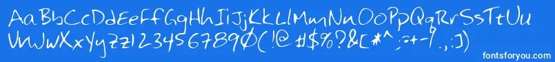 Шрифт Lehn125 – белые шрифты на синем фоне