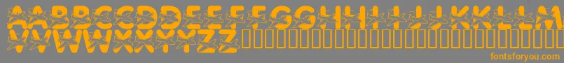 LmsWeLoveToFly Font – Orange Fonts on Gray Background