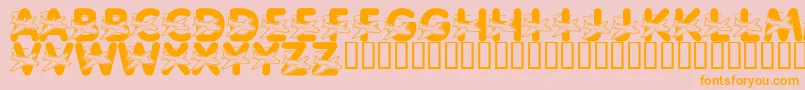LmsWeLoveToFly Font – Orange Fonts on Pink Background